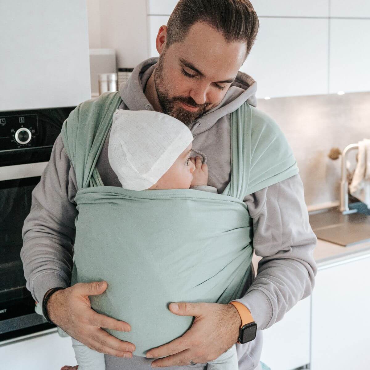 Elastisches Tragetuch salbei